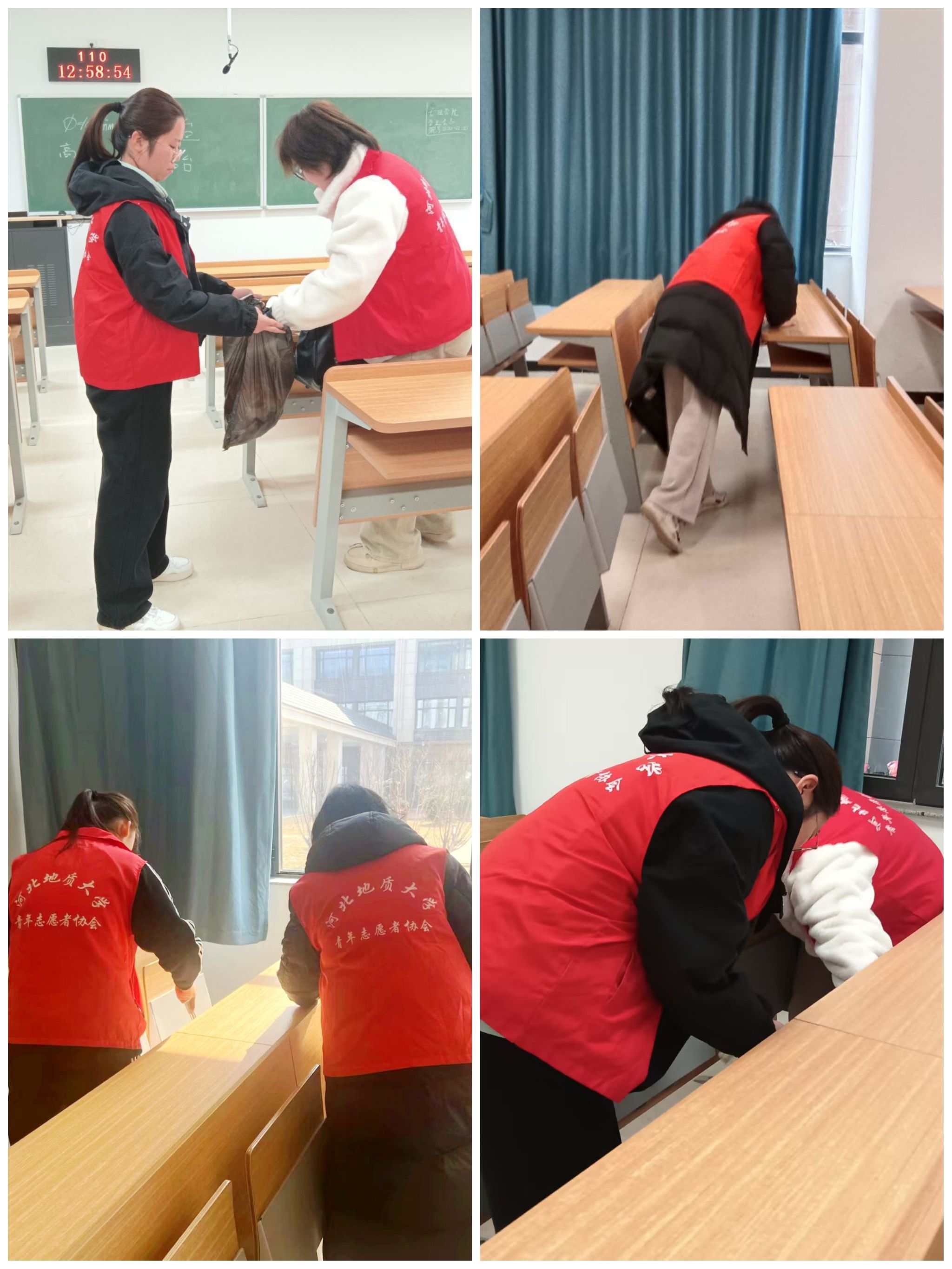 青年志愿者协会在新校区开展“课桌清理”活动.jpg